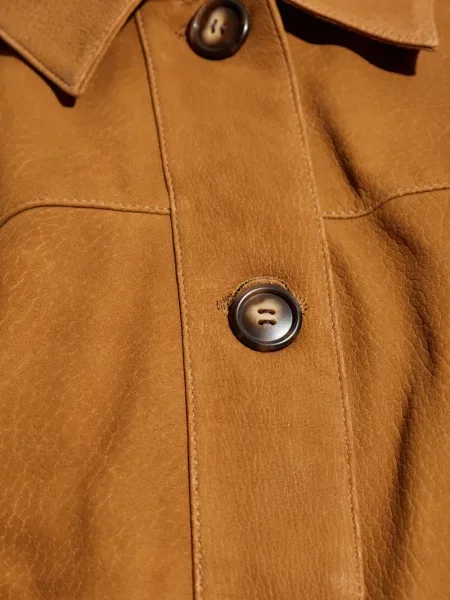 Geacă Iro din piele de căprioară maro