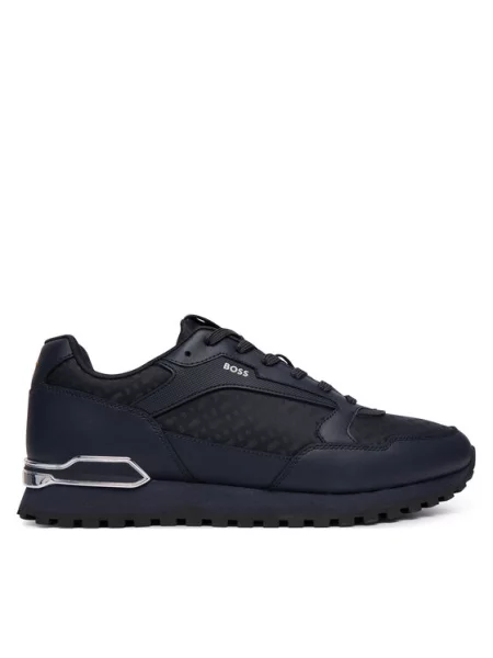 BOSS BLACK Sneakers Parkour-L_Runn_nmnal cu adaos de piele negru