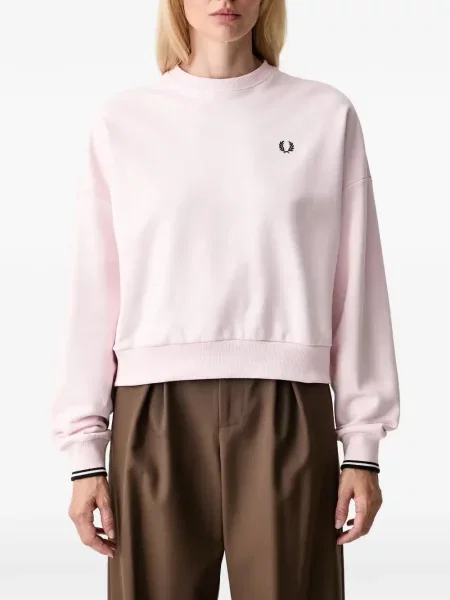Hanorac Fred Perry cu broderie roz