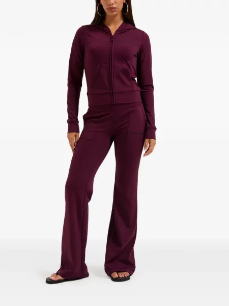 Hanorac cu glugă Juicy Couture cu imagine roșu
