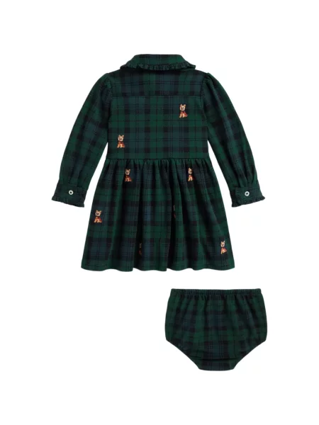 Sukienka dziecięca Polo Ralph Lauren zielona
