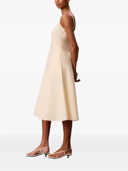 Rochie midi Calvin Klein cu volane în linie A