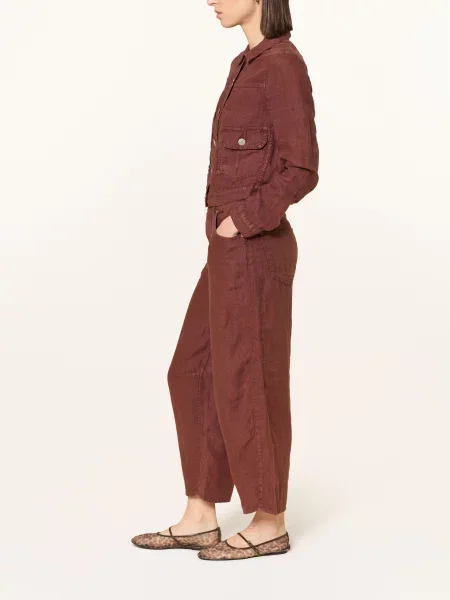 Herrlicher Spodnie Barrow Z Lnem rot