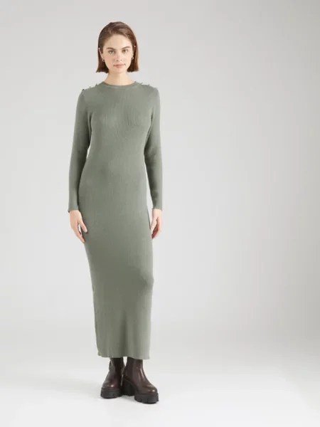 VILA Rochie tricotat auriu / pastel verde