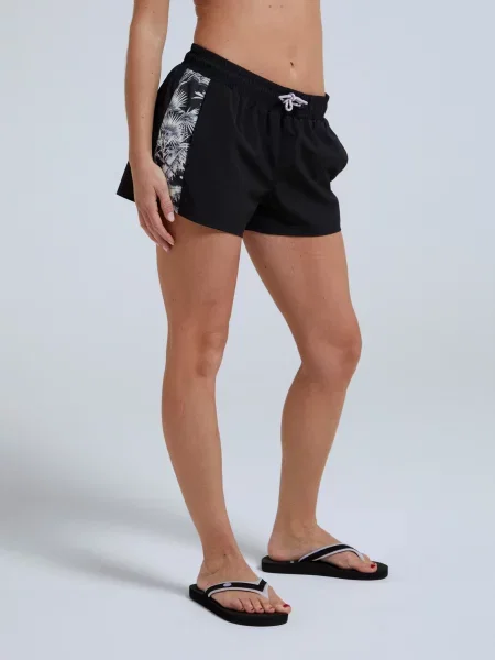 Freya szorty z panelami z nadrukiem Black