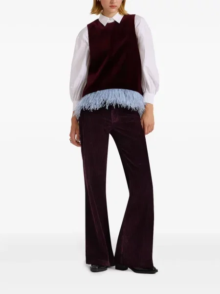 Pantaloni La Doublej evazate violet