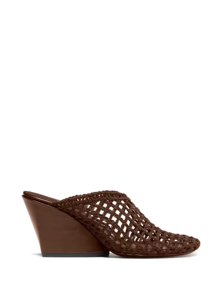 Papuci tip mules Proenza Schouler cu pană maro