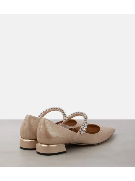 Kožené lodičky Jimmy Choo zlatá