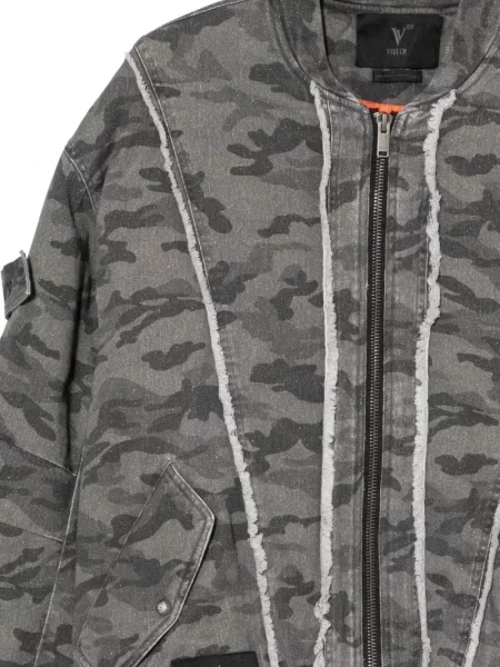 Geacă bomber Five Cm cu imagine cu model camuflaj negru