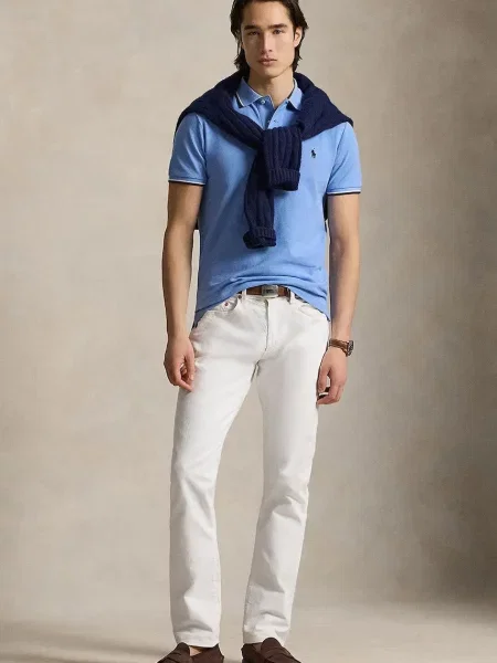 Поло тениска Polo Ralph Lauren синьо