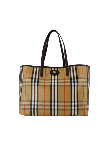 Shopperka Burberry skórzana beżowa