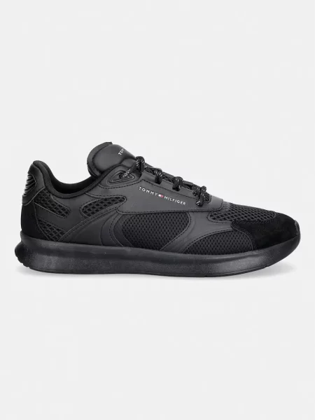 Tommy Hilfiger LIGHTWEIGHT RUNNER MONOCOLOR sneakers pánske čierna