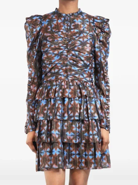 Rochie mini Ulla Johnson cu volane maro