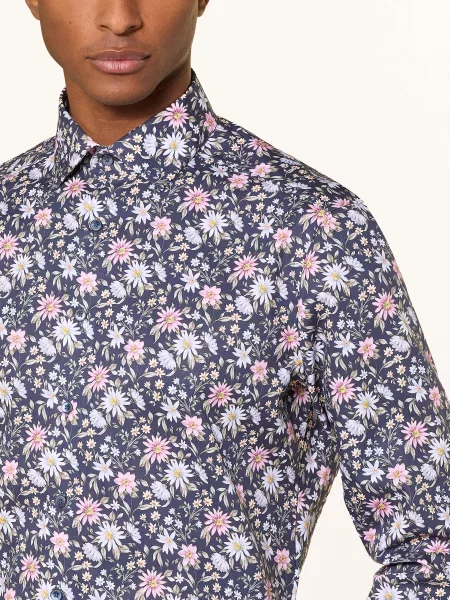 Olymp Košile Luxor Modern Fit tmavě / růžová / tmavě modrá