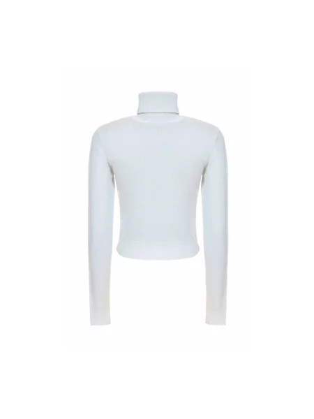Sweter z golfem Chiara Ferragni Collection do golfa biały