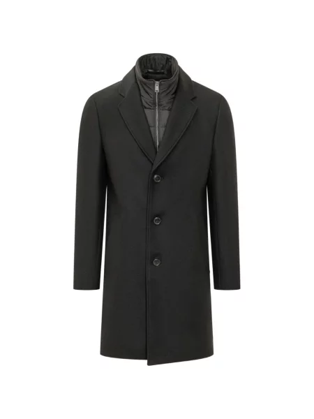 Palton Boss de lână negru