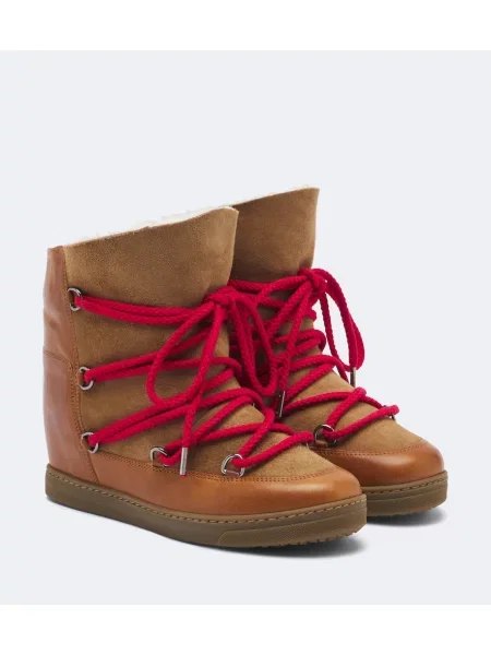 Botine Isabel Marant din piele maro