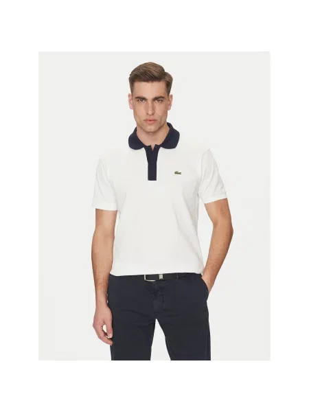 Классическое поло Lacoste белое