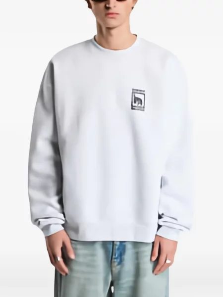 Sweter Obey z nadrukiem szary