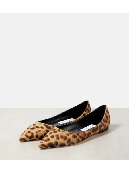 Balerini Jimmy Choo cu imagine cu model leopard