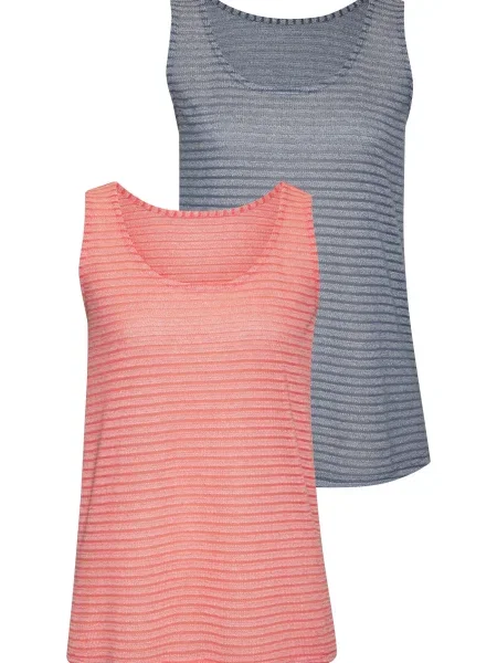 VIVANCE Top golobje / marelica modra