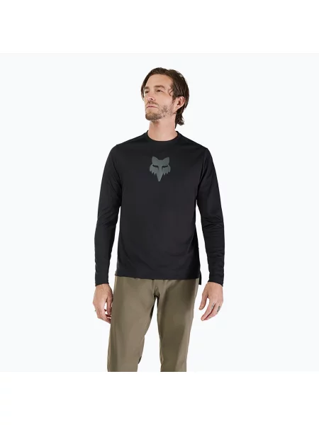 Мъжки колоездачен суитшърт с дълъг ръкав Fox Racing Ranger Fox Head black черно