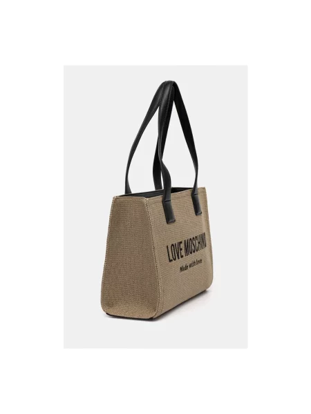 Love Moschino torebka shopper beżowa