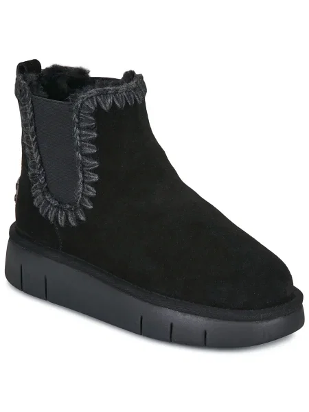 Semišové chelsea boots Mou čierna