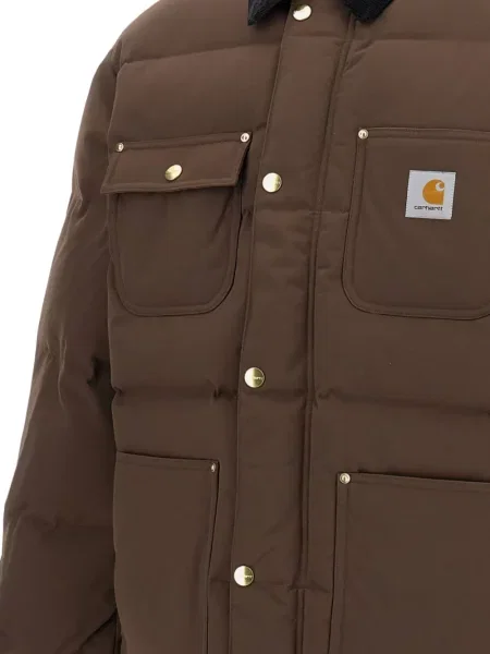 Geacă cu puf Carhartt Wip cu autograf maro