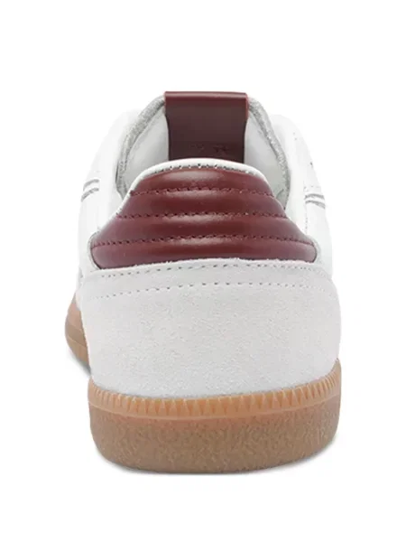 Sneakerși Alohas cu șireturi din piele alb