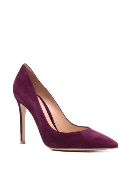 Pantofi cu toc Gianvito Rossi din piele de căprioară violet