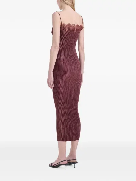 Rochie Fforme din dantelă roșu
