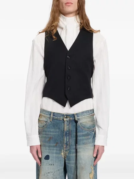 Vestă Ann Demeulemeester de lână negru
