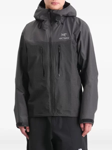Geacă Arc'teryx cu glugă gri