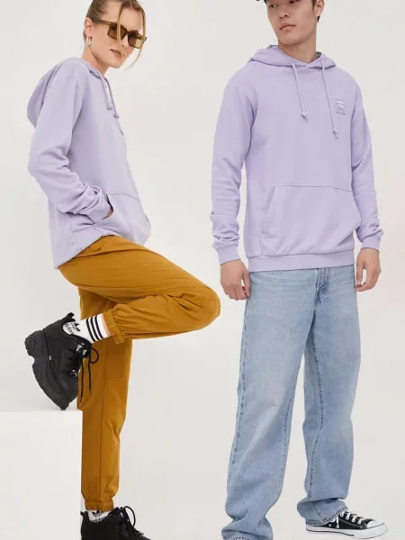 Fila bluza Bouillon z kapturem gładka fioletowy