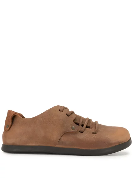 Pantofi Birkenstock cu șireturi din dantelă maro