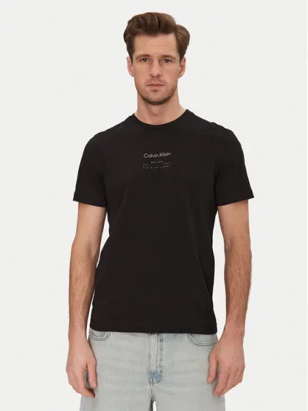 Calvin Klein Marškinėliai Editorial Logo juoda