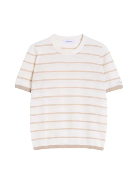 Lniany sweter Max Mara beżowy