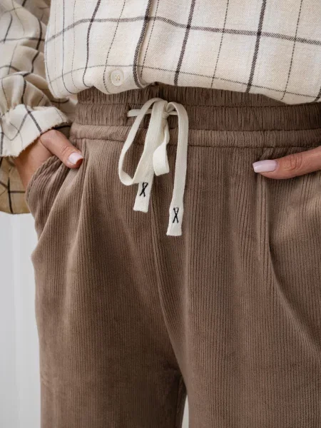 Hlače Italy Moda bež