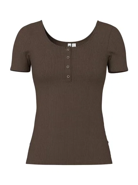 PIECES Tricou PCKitte ciocolatiu