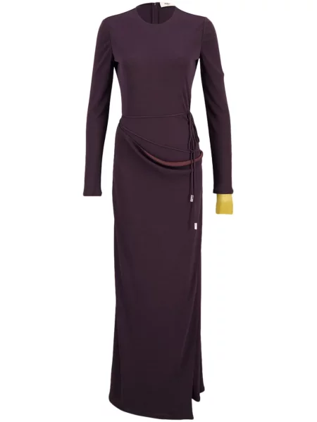 Rochie Fendi drapată din crep de costum violet