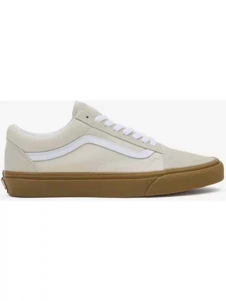 Trampki Vans Old Skool w kolorze jasnego beżu i białe. białe