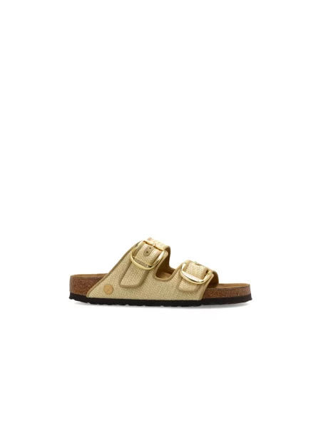 Klapki Birkenstock na sprzączkę beżowe