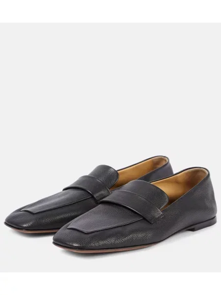 Pantofi loafer The Row din piele negru