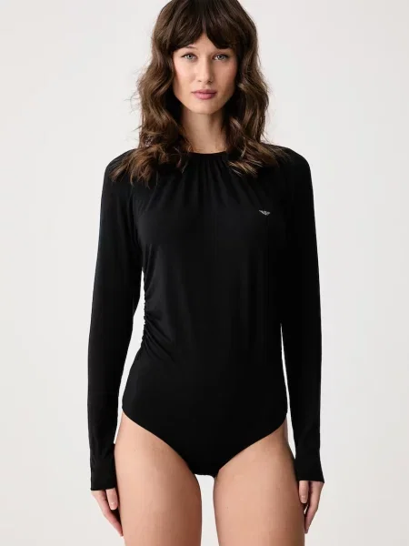 Emporio Armani Underwear body z dodatkiem wełny czarny