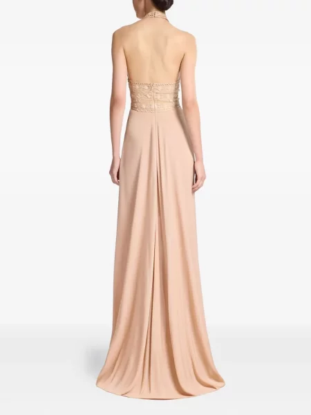 Rochie Elie Saab din dantelă cu gât halter de costum
