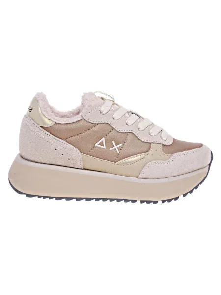 Sneakersy Sun68 typu teddy beżowe