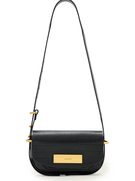 Шкіряна сумочка AllSaints чорний