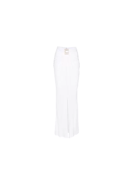 Spódnica maxi Elisabetta Franchi z logo biała