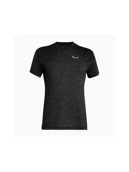 Меланжевая футболка Salewa черная